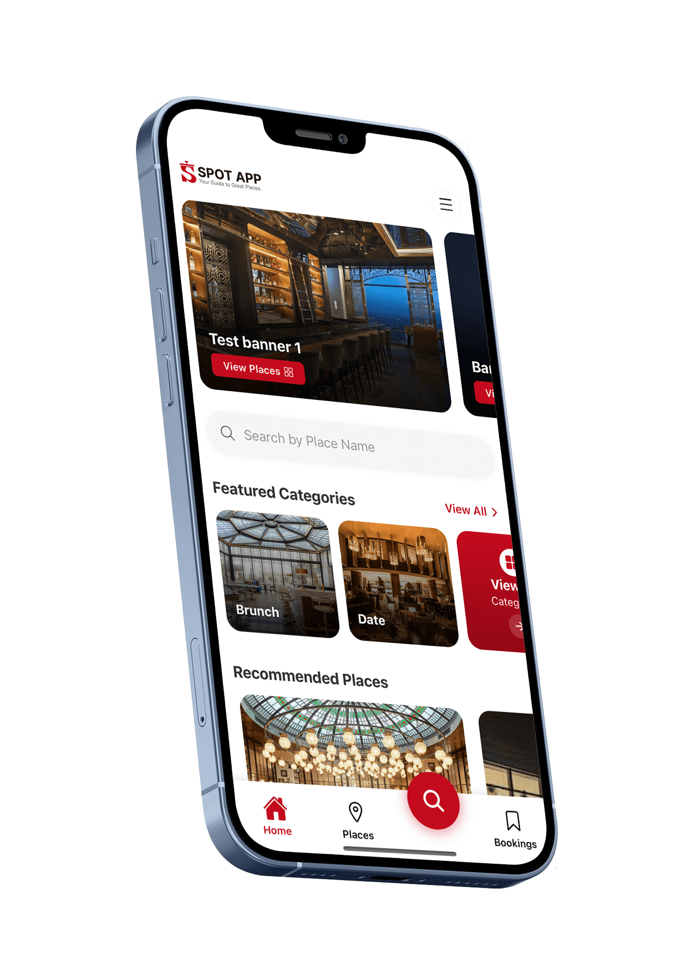 iPhone mockup with feature 1